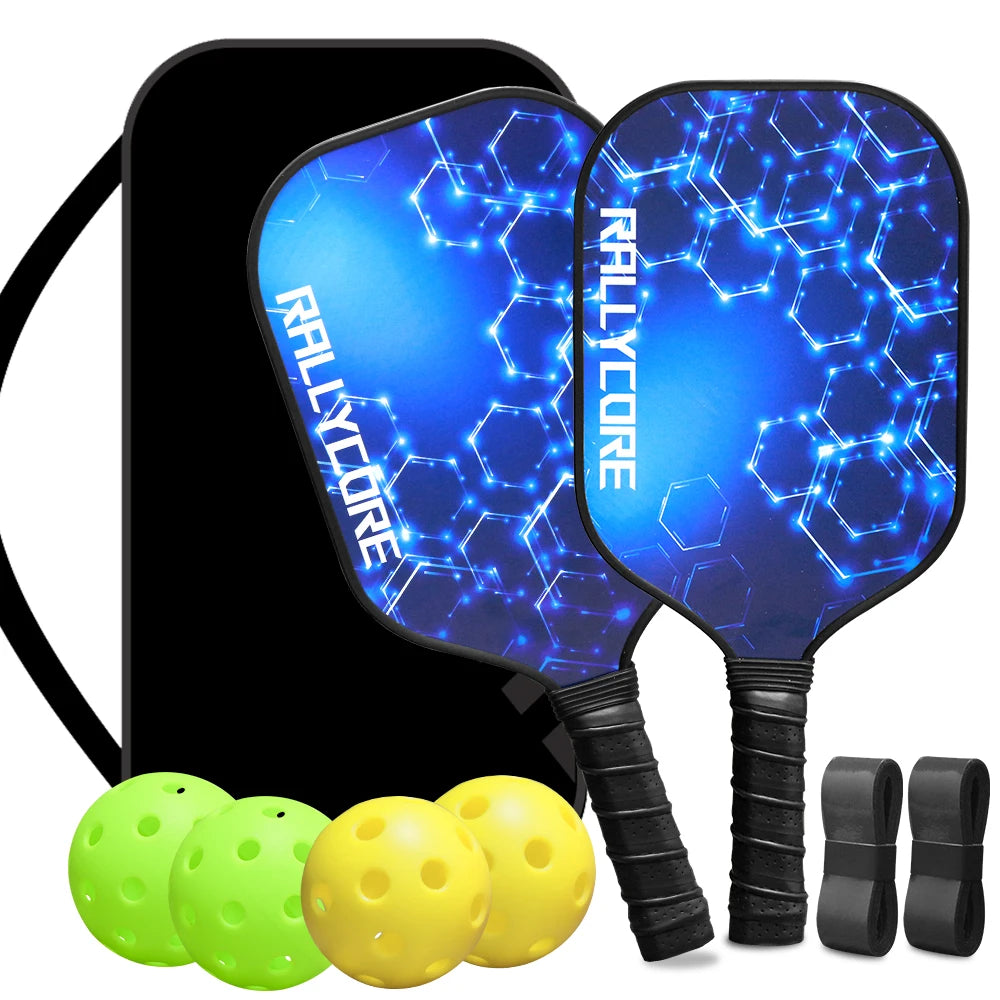 Premium Pickleball Paddle Set with 4 Balls & Bag