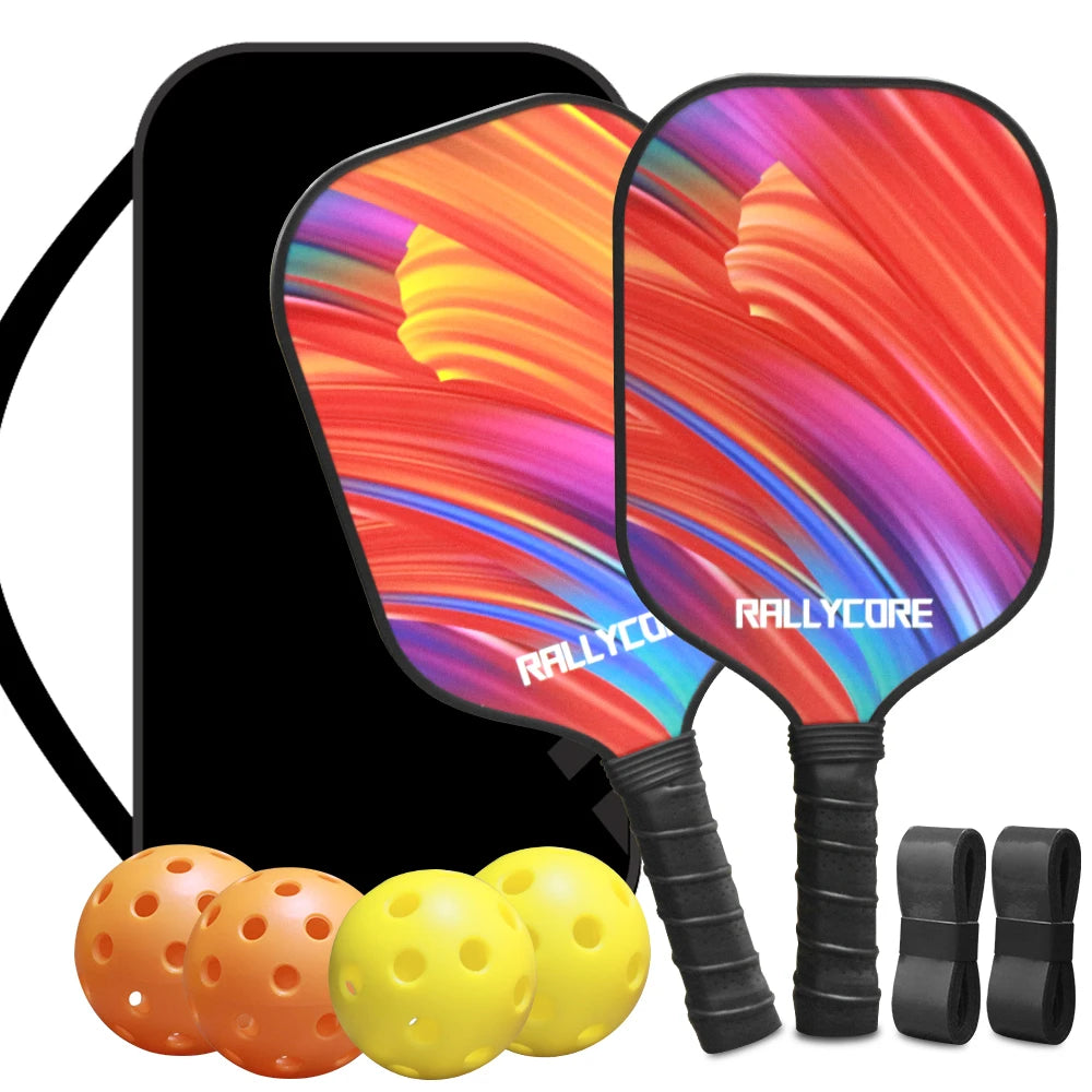 Premium Pickleball Paddle Set with 4 Balls & Bag