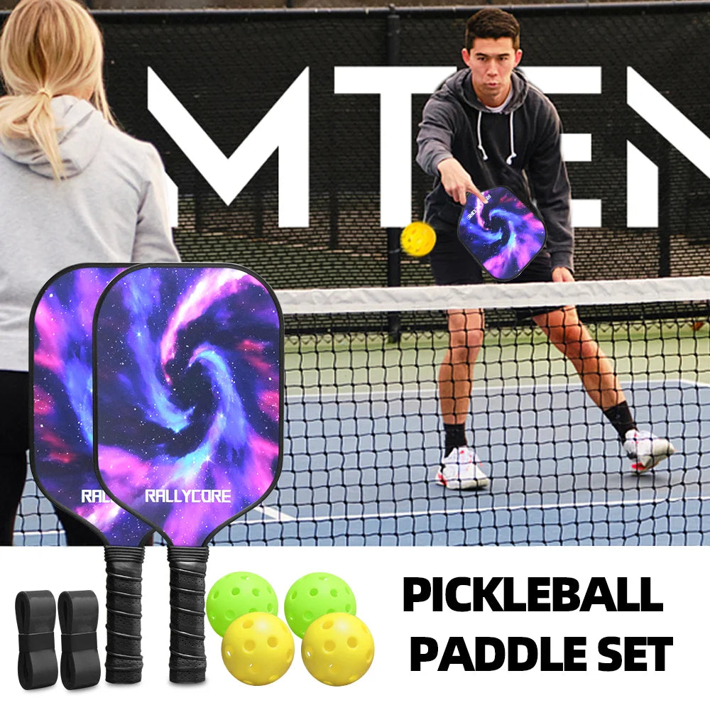 Premium Pickleball Paddle Set with 4 Balls & Bag