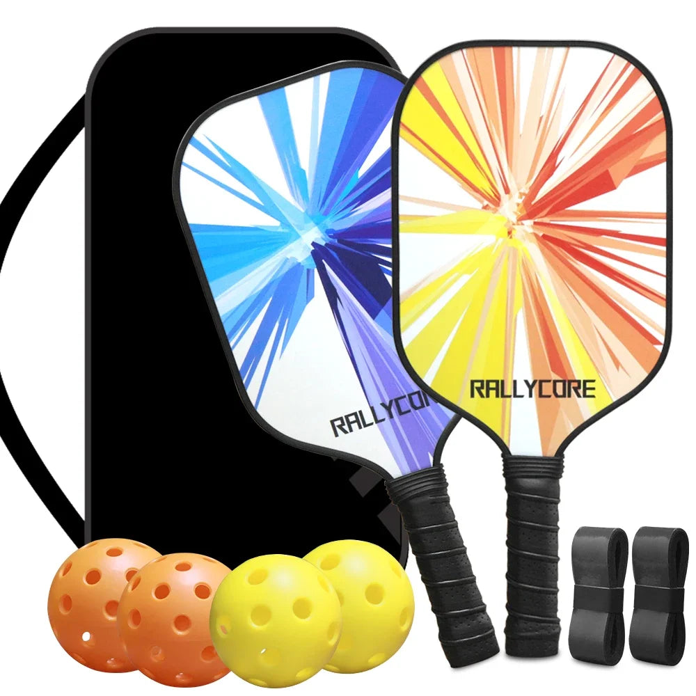Premium Pickleball Paddle Set with 4 Balls & Bag