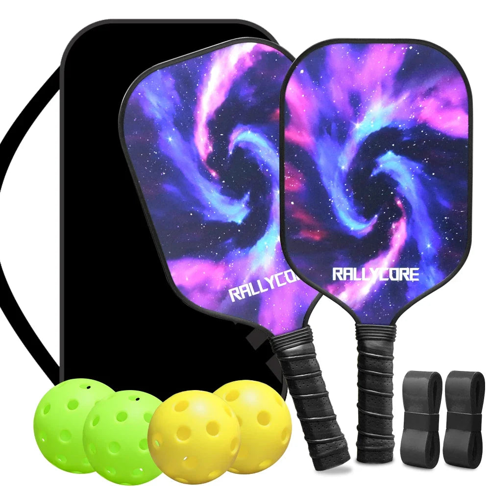 Premium Pickleball Paddle Set with 4 Balls & Bag