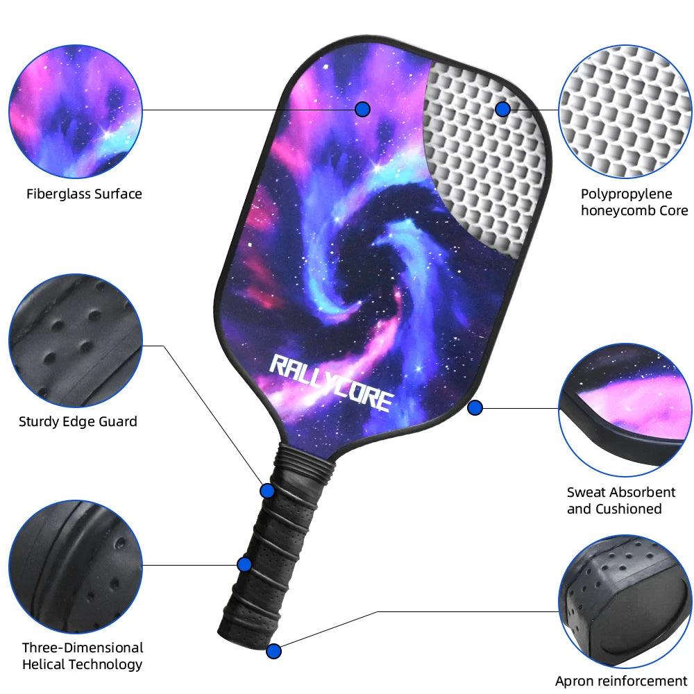 Premium Pickleball Paddle Set with 4 Balls & Bag