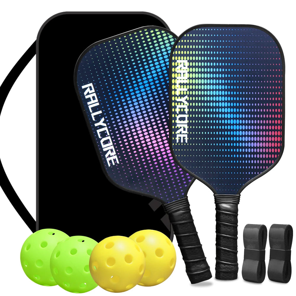 Premium Pickleball Paddle Set with 4 Balls & Bag
